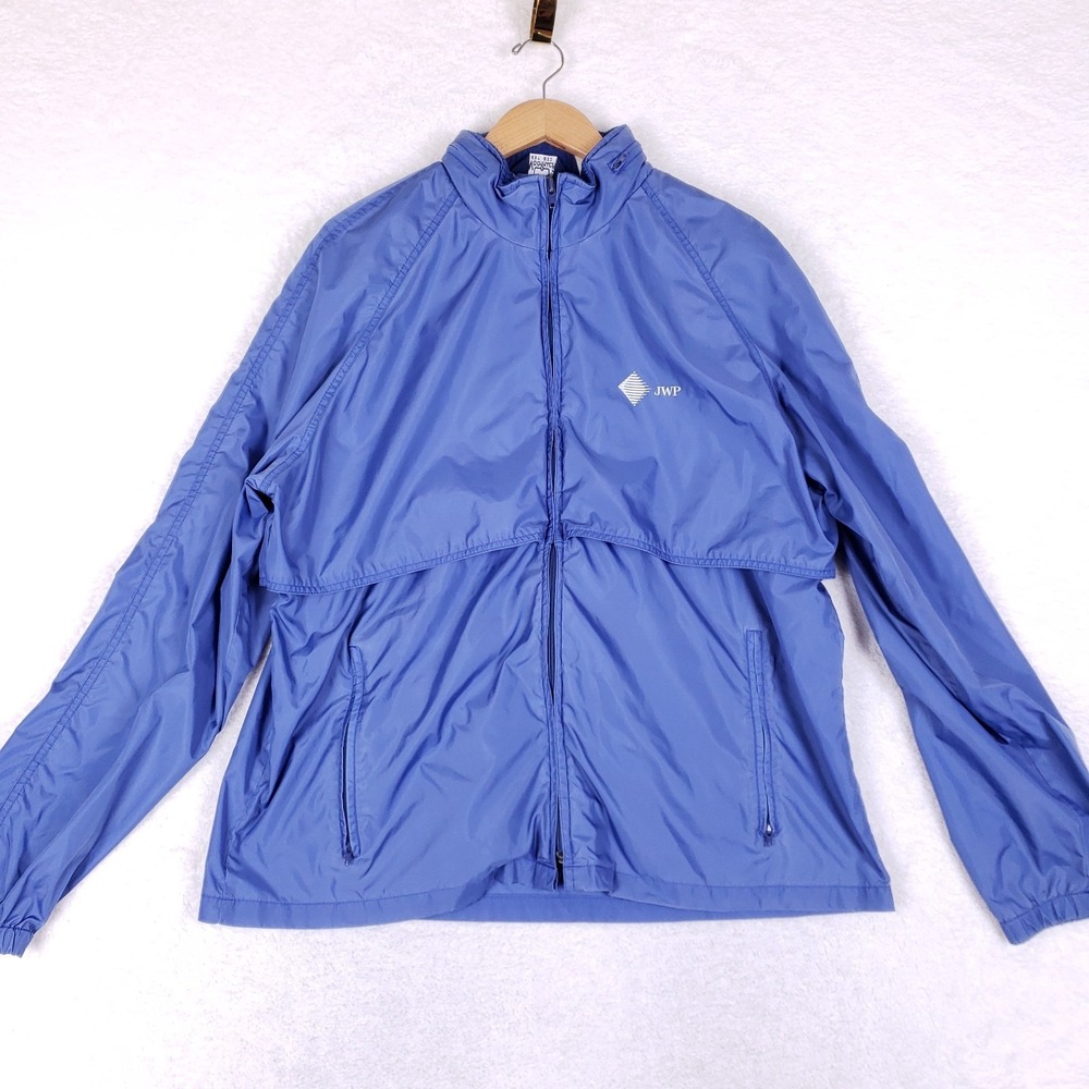 Woolrich Vintage Mesh Lined Windbreaker Large Blue